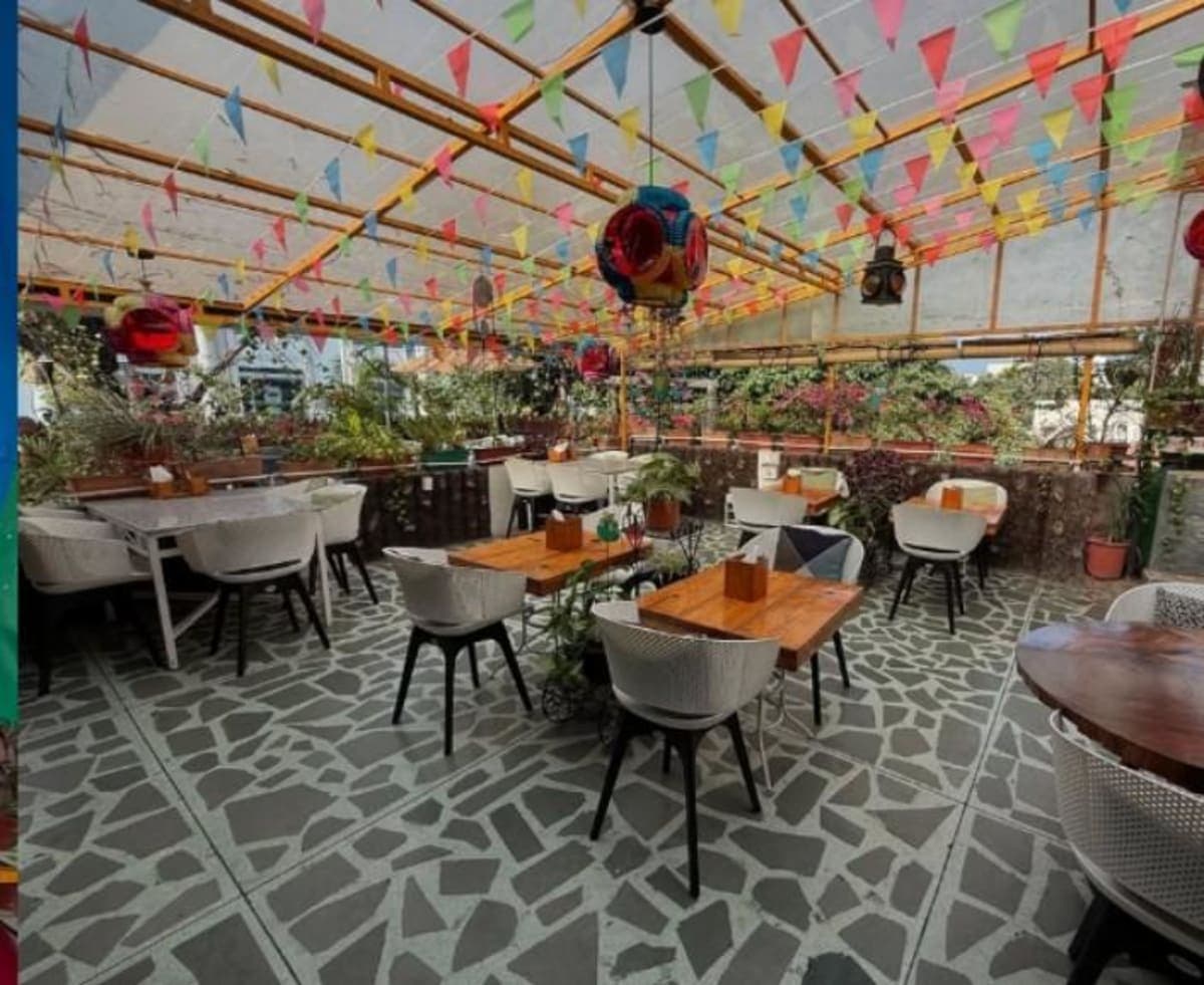 Sunset Kitchen rooftop dining ambience in Dehradun