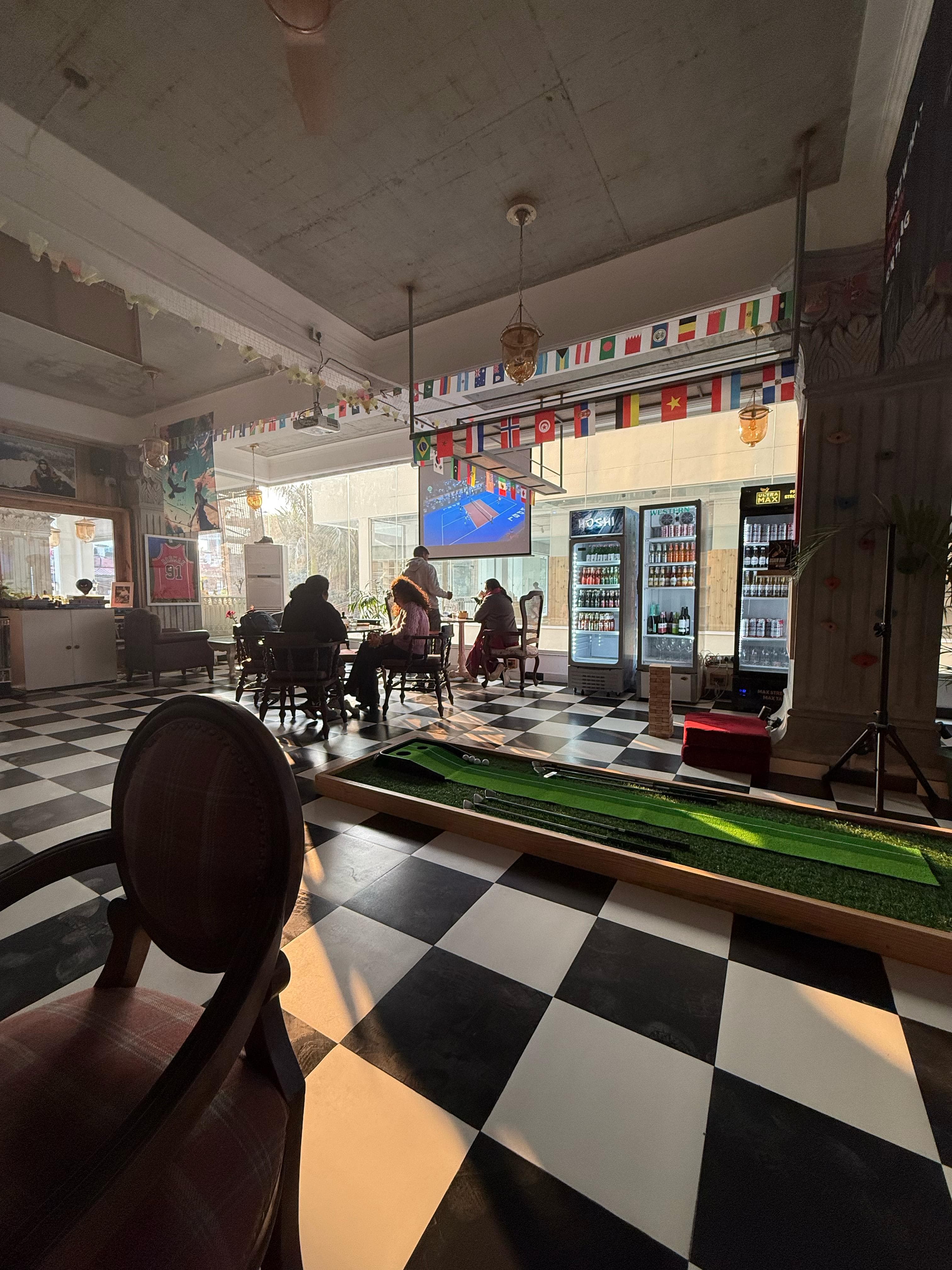 Indoor mini golf at Tbistro Sports Cafe & Bar